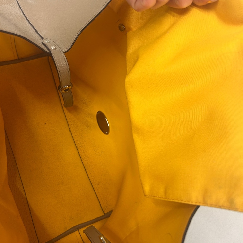 Coach Pebbled Leather Tote in Beige - Picture 6 of 16
